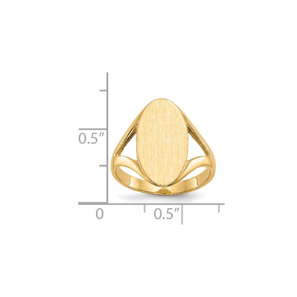 Gold Polished Closed Back Signet Ring