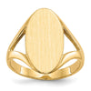 Gold Polished Closed Back Signet Ring