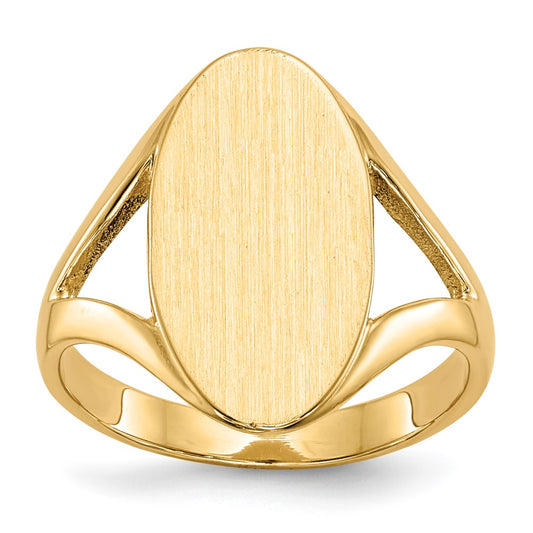 Gold Polished Closed Back Signet Ring