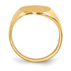 Gold Polished Tall Oval Open Back Signet Ring