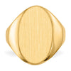 Gold Polished Tall Oval Open Back Signet Ring