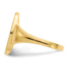Gold Polished Tall Oval Open Back Signet Ring