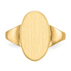 Gold Polished Tall Oval Open Back Signet Ring
