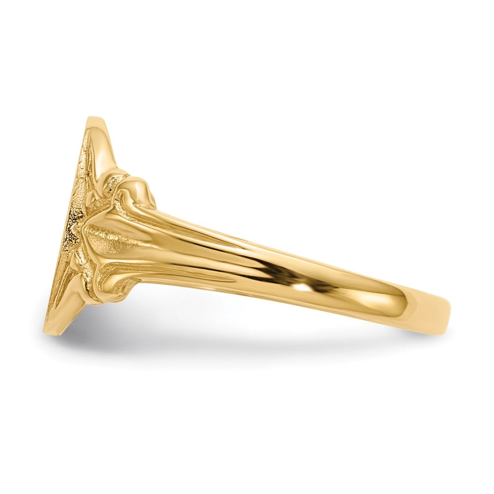 14k 8.0x10.0mm Open Back Signet Ring