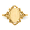 14k 7.5x10.5mm Open Back Signet Ring