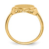 14k 11.0x12.5mm Open Back Signet Ring