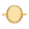 14k 11.0x12.5mm Open Back Signet Ring