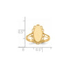 Gold Polished Bordered Open Back Signet Ring