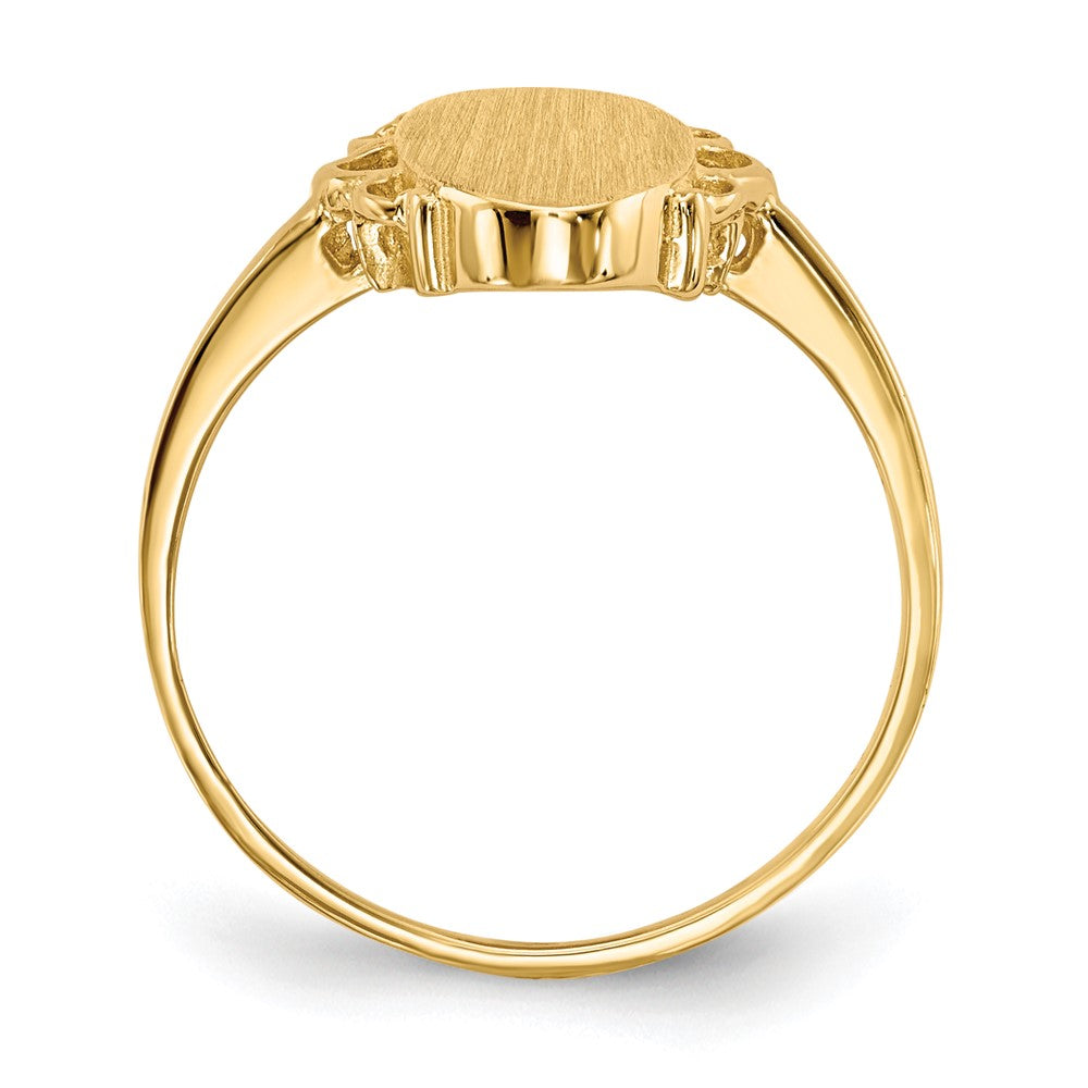 Gold Polished Bordered Signet Ring