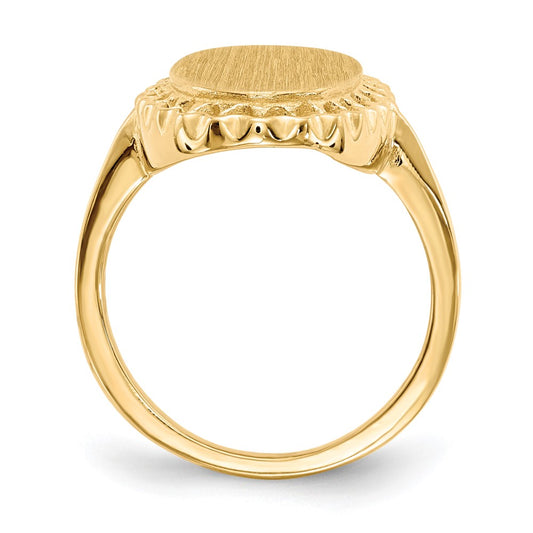 14k 9.5x16.5mm Open Back Signet Ring