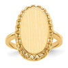 14k 9.5x16.5mm Open Back Signet Ring