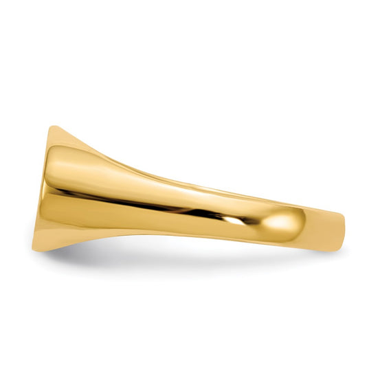 Gold Polished Children's Signet Rings