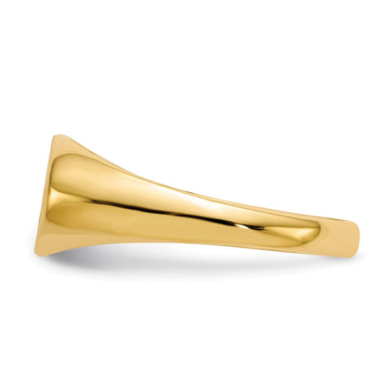 Gold Polished Children's Signet Rings