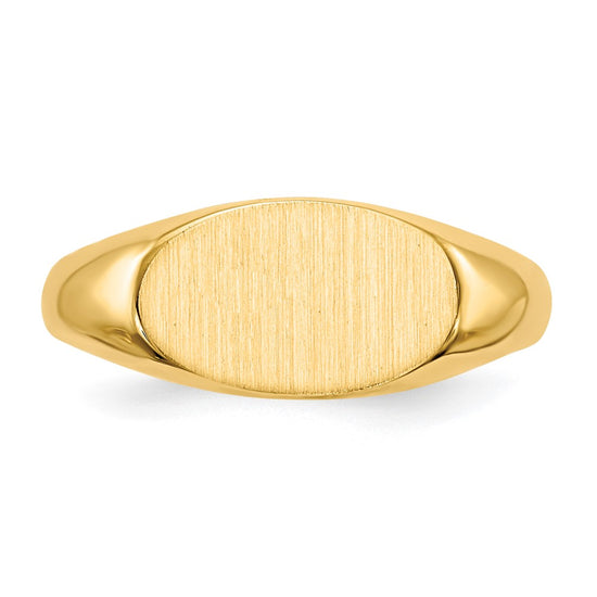 Gold Polished Children's Signet Rings