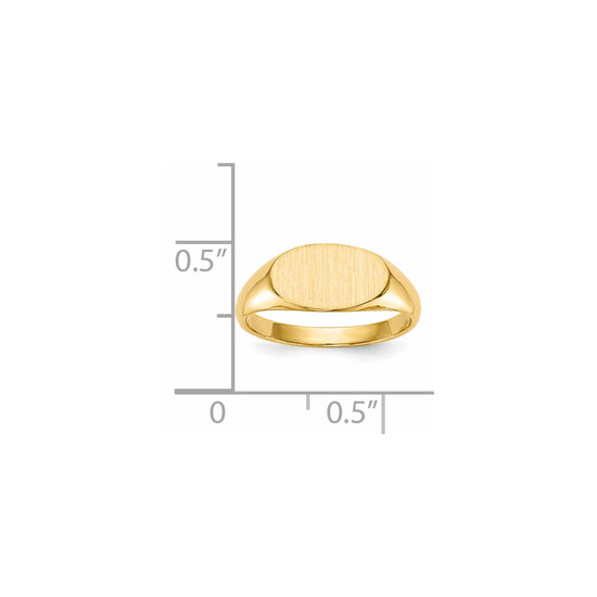 Gold Polished Children's Signet Rings