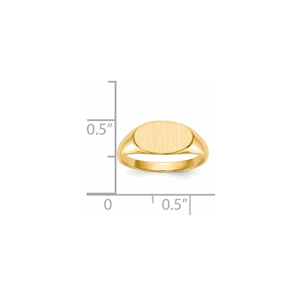 Gold Polished Children's Signet Rings