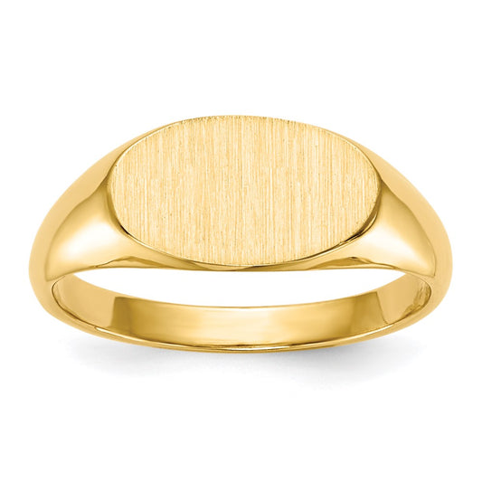 Gold Polished Children's Signet Rings