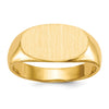 Gold Polished Oval Closed Back Signet Ring