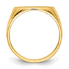 Gold Polished Oval Closed Back Signet Ring