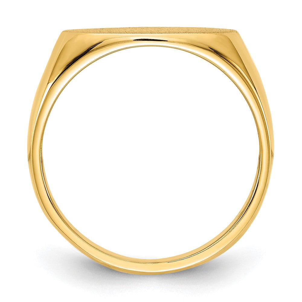 Gold Polished Oval Closed Back Signet Ring