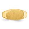 Gold Polished Oval Closed Back Signet Ring