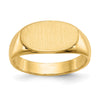 Gold Polished Oval Closed Back Signet Ring