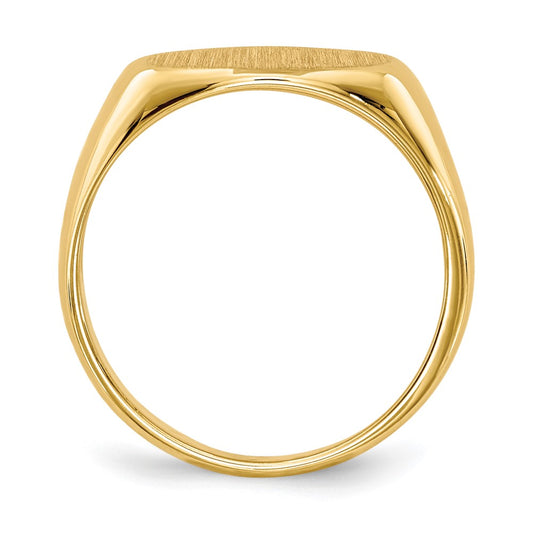 14k 6.5x11.0mm Open Back Size 4 Oval Signet Ring