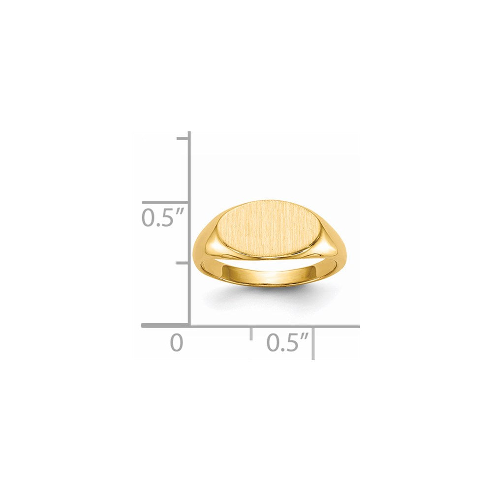 Gold Polished Children's Signet Rings