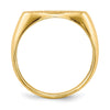 Gold Polished Oval Open Back Signet Ring
