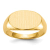 Gold Polished Oval Open Back Signet Ring