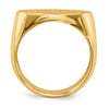 Gold Polished Oval Open Back Signet Ring