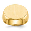 Gold Polished Oval Open Back Signet Ring