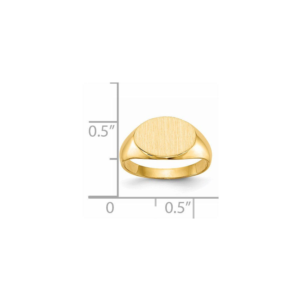 Gold Polished Children's Signet Rings