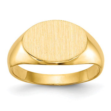 Gold Polished Children's Signet Rings