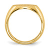 Gold Polished Oval Closed Back Signet Ring