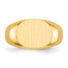 Gold Polished Oval Closed Back Signet Ring
