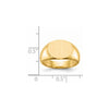 Gold Polished Oval Closed Back Signet Ring