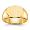 Gold Polished Oval Closed Back Signet Ring