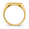 Gold Polished Oval Closed Back Signet Ring