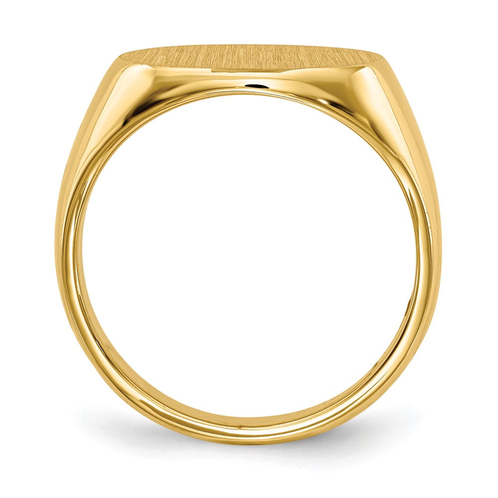 Gold Polished Oval Closed Back Signet Ring