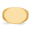Gold Polished Oval Closed Back Signet Ring