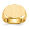 Gold Polished Oval Closed Back Signet Ring
