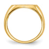 Gold Polished Oval Open Back Signet Ring