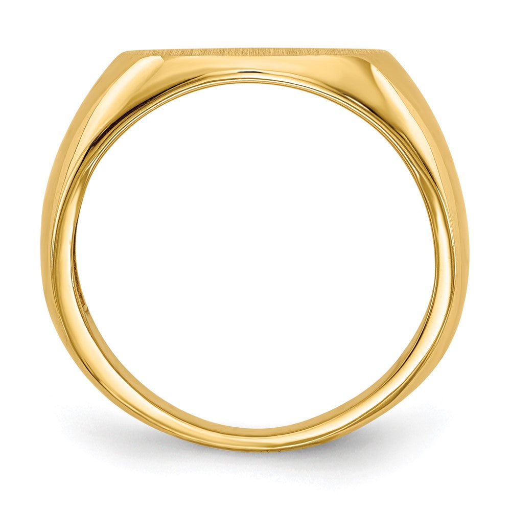 Gold Polished Oval Open Back Signet Ring
