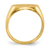 Gold Polished Oval Open Back Signet Ring
