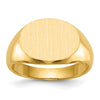 Gold Polished Oval Open Back Signet Ring
