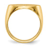 Gold Polished Oval Open Back Signet Ring