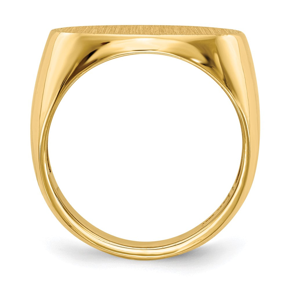 Gold Polished Oval Open Back Signet Ring