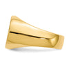 Gold Polished Oval Open Back Signet Ring