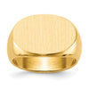Gold Polished Oval Open Back Signet Ring